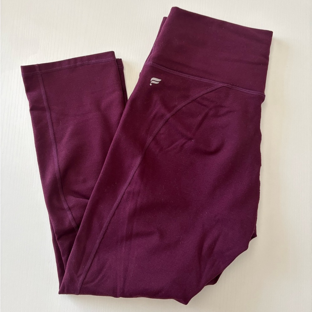 Fabletics Deep Burgundy PowerHold Leggings
